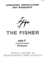 Fisher 200-T - Owners Manual